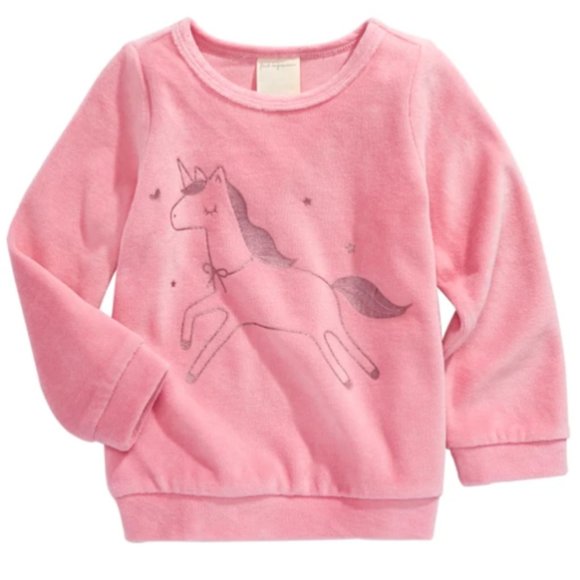 First Impressions Unicorn Sweatshirt Toddler Girl - Picture 1 of 5